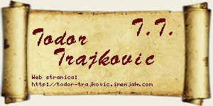 Todor Trajković vizit kartica